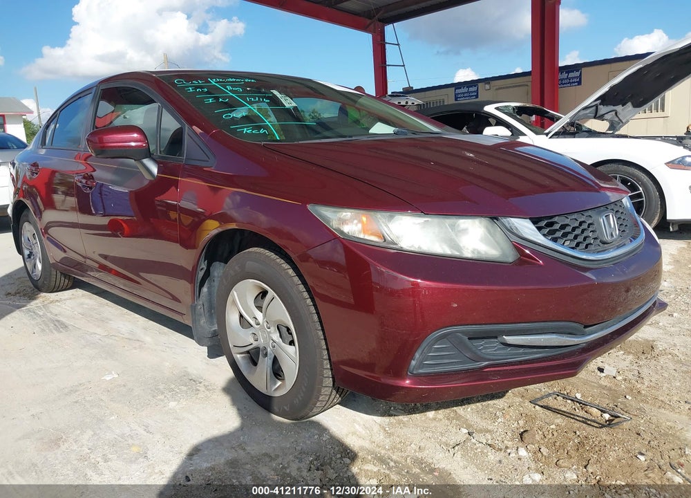 2014 HONDA CIVIC LX VIN: 19XFB2F58EE080567