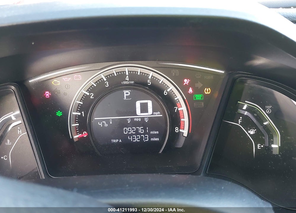 2016 HONDA CIVIC VIN: 19XFC2F58GE050193