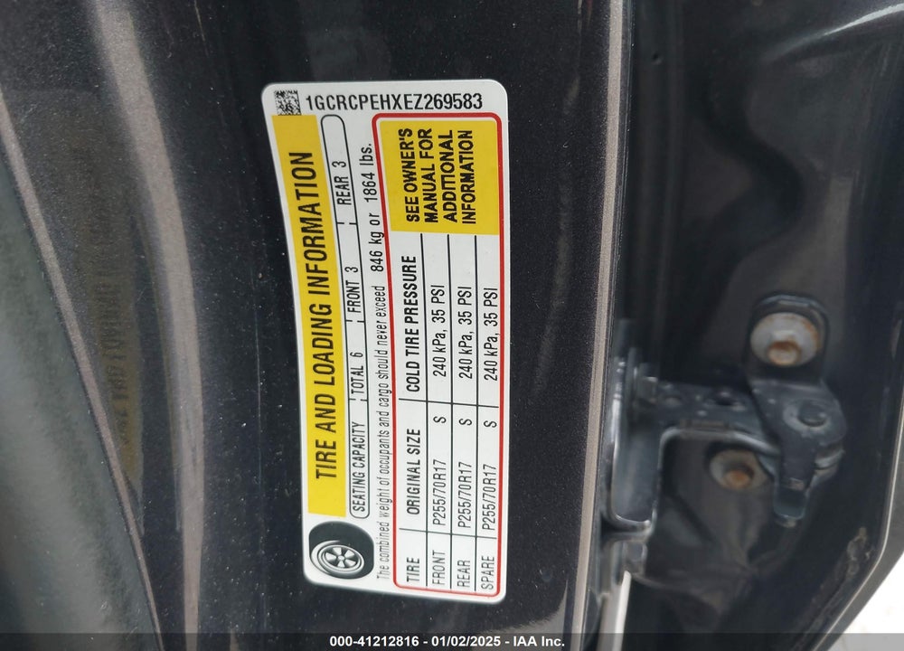 2014 CHEVROLET SILVERADO 1500 WORK TRUCK 2WT VIN: 1GCRCPEHXEZ269583