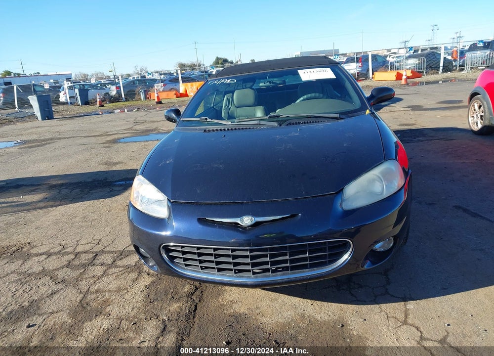 2002 CHRYSLER SEBRING LXI VIN: 1C3EL55R22N209932