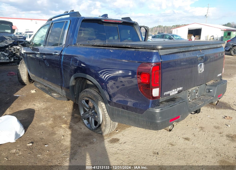 2022 HONDA RIDGELINE RTL VIN: 5FPYK3F7XNB029931