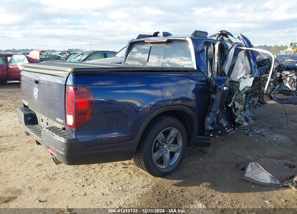 2022 HONDA RIDGELINE RTL VIN: 5FPYK3F7XNB029931