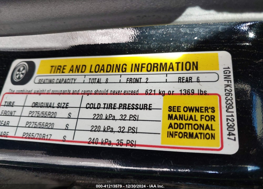 2009 CHEVROLET SUBURBAN 1500 LT2 VIN: 1GNFK26339J123047