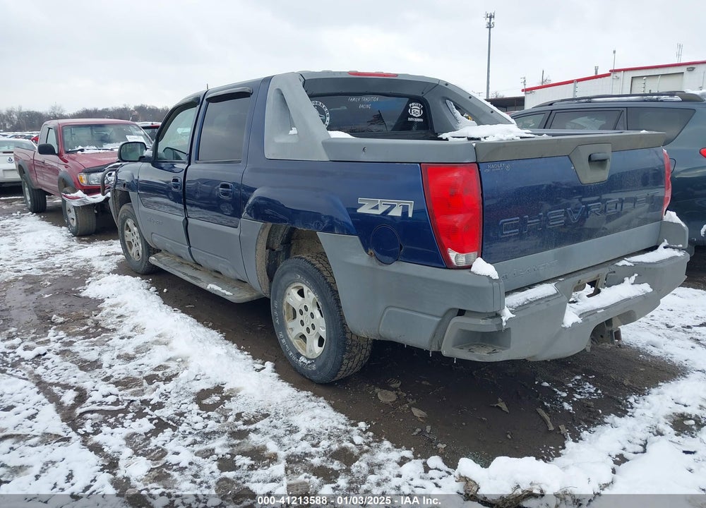 2002 CHEVROLET AVALANCHE 1500 VIN: 3GNEK13T72G347522