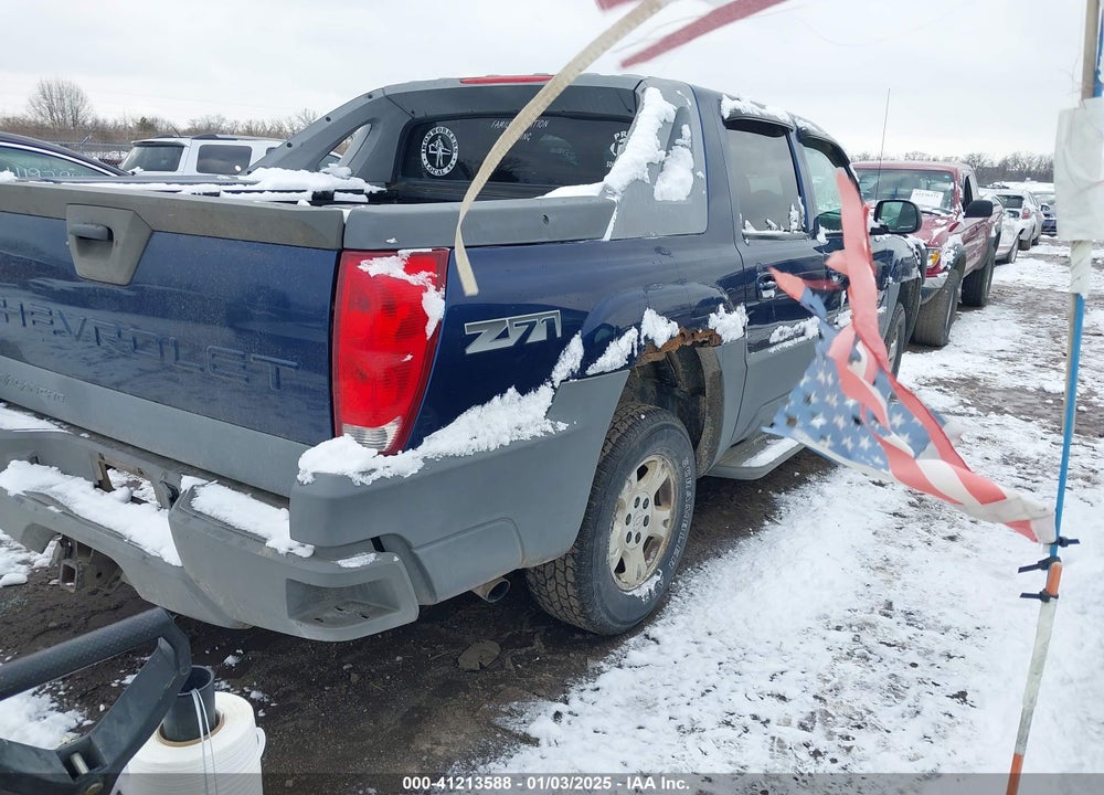 2002 CHEVROLET AVALANCHE 1500 VIN: 3GNEK13T72G347522