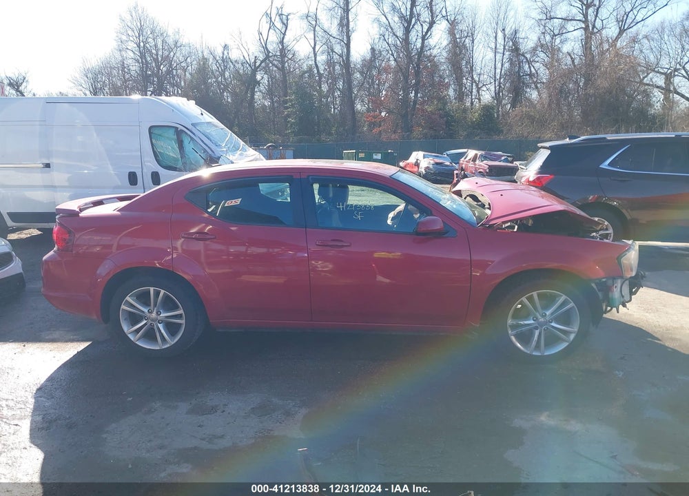 2014 DODGE AVENGER SXT VIN: 1C3CDZCB9EN237538
