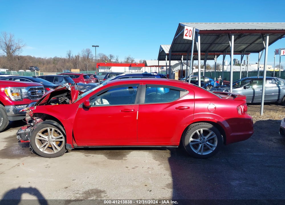 2014 DODGE AVENGER SXT VIN: 1C3CDZCB9EN237538