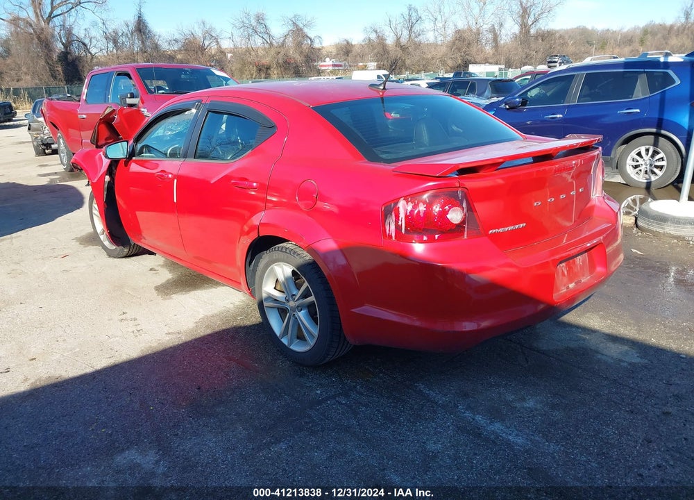 2014 DODGE AVENGER SXT VIN: 1C3CDZCB9EN237538