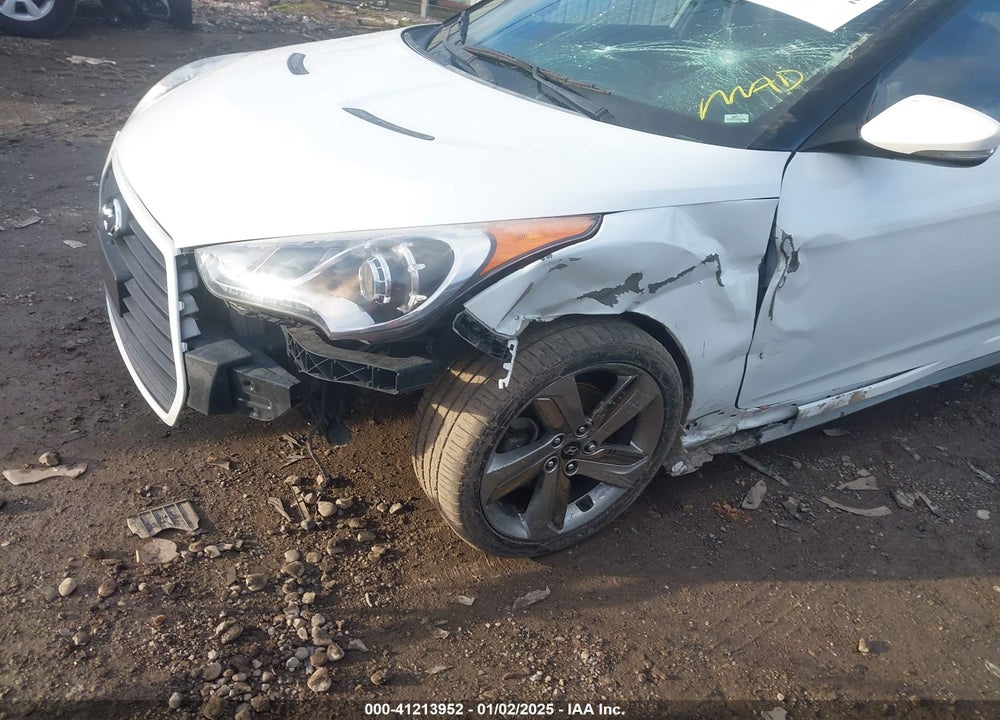 2013 HYUNDAI VELOSTER TURBO W/BLACK VIN: KMHTC6AE2DU119695
