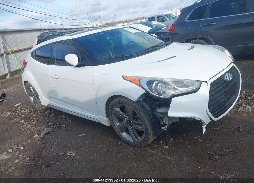 2013 HYUNDAI VELOSTER TURBO W/BLACK VIN: KMHTC6AE2DU119695