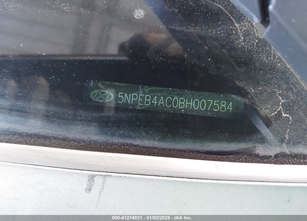 2011 HYUNDAI SONATA GLS VIN: 5NPEB4AC0BH007584