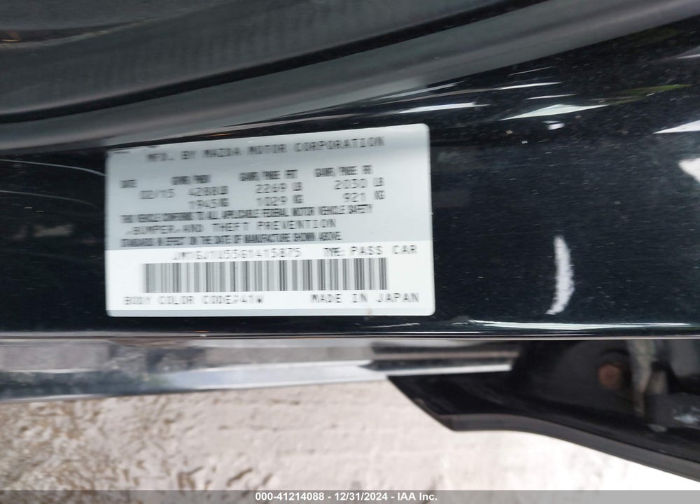 2016 MAZDA 6 SPORT VIN: JM1GJ1U55G1415875