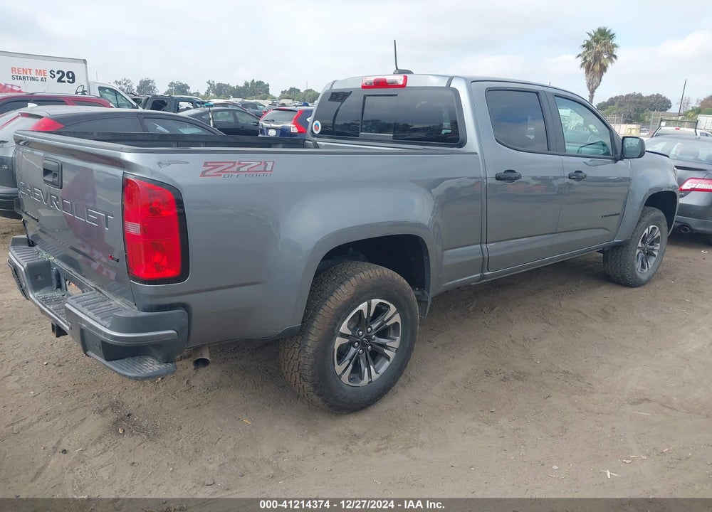 2021 CHEVROLET COLORADO 4WD LONG BOX Z71 VIN: 1GCGTDEN2M1277072