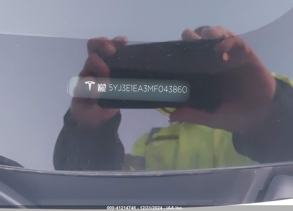 2021 TESLA MODEL 3 VIN: 5YJ3E1EA3MF043860