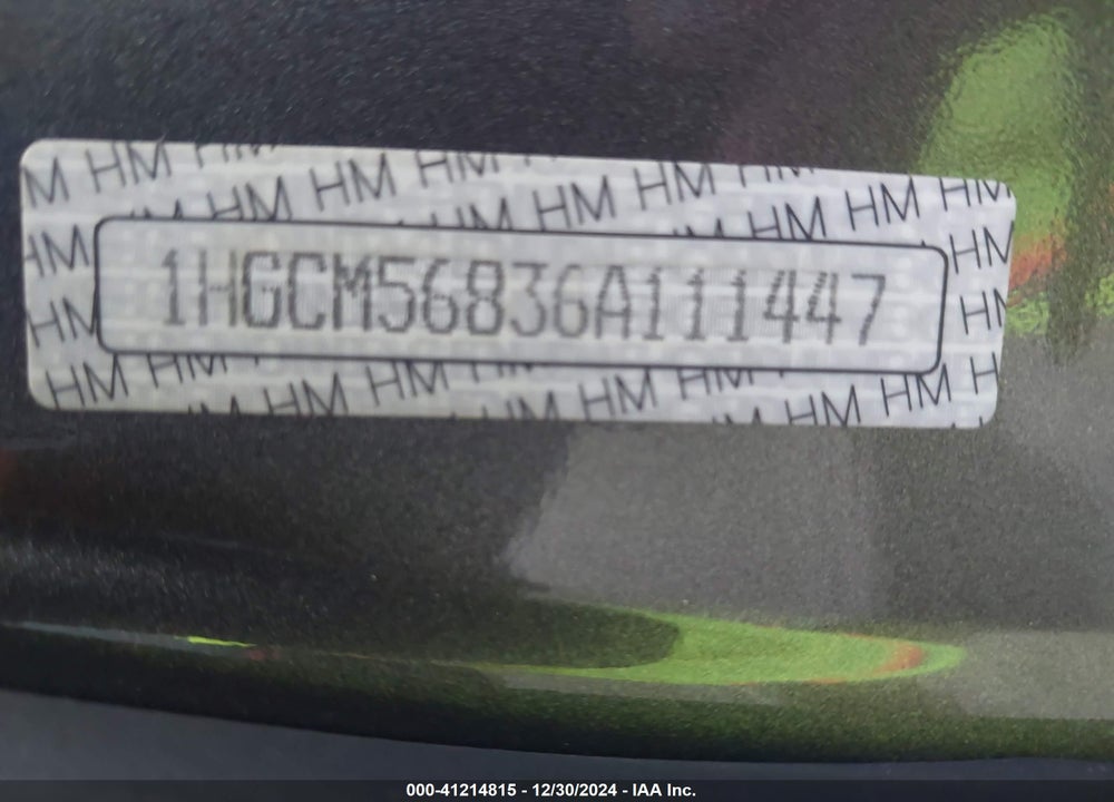2006 HONDA ACCORD 2.4 EX VIN: 1HGCM56836A111447