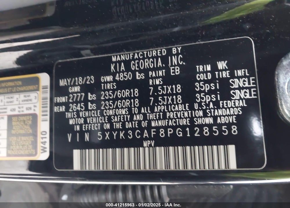2023 KIA SPORTAGE EX VIN: 5XYK3CAF8PG128558
