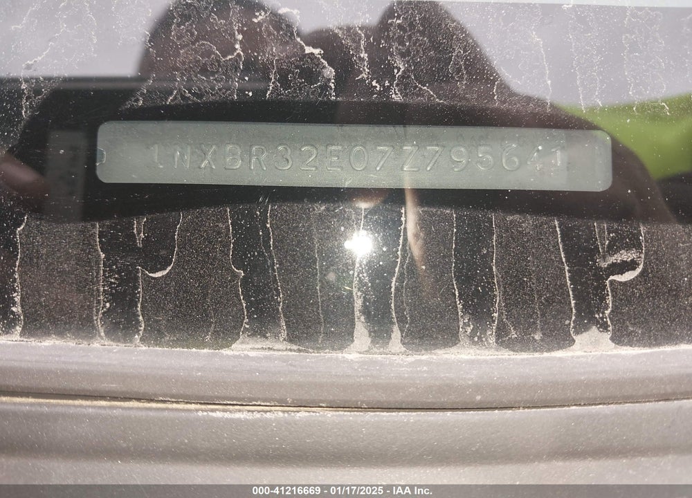 2007 TOYOTA COROLLA VIN: 1NXBR32E07Z795641