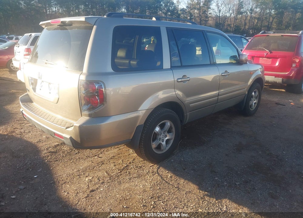 2007 HONDA PILOT EXL VIN: 5FNYF28637B042650