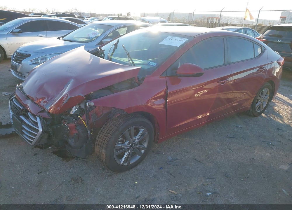 2018 HYUNDAI ELANTRA VIN: KMHD84LF7JU592360
