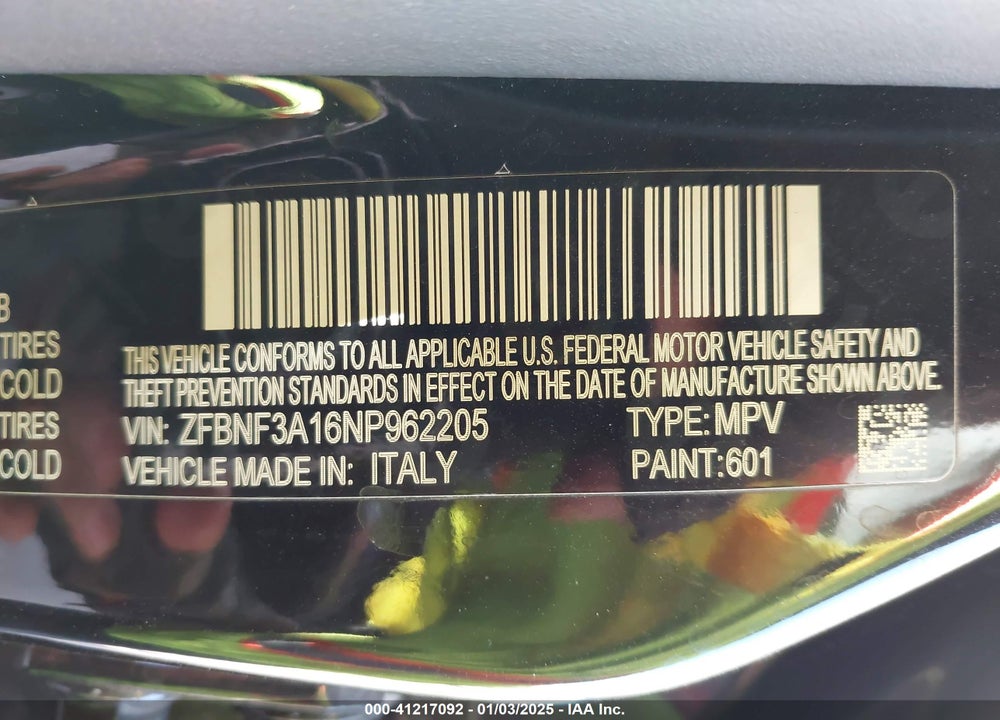 2022 FIAT 500X POP AWD VIN: ZFBNF3A16NP962205