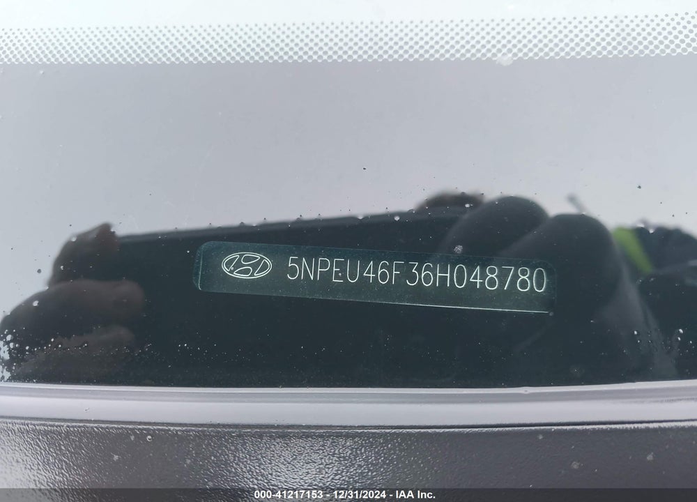 2006 HYUNDAI SONATA VIN: 5NPEU46F36H048780