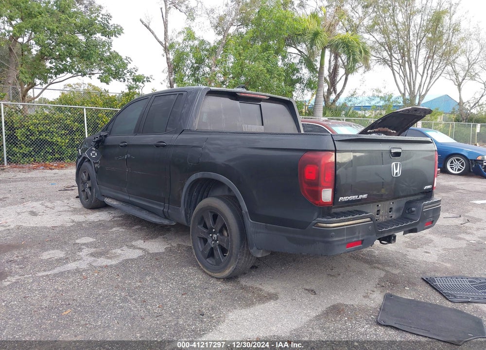 2017 HONDA RIDGELINE BLACK EDITION VIN: 5FPYK3F89HB016925