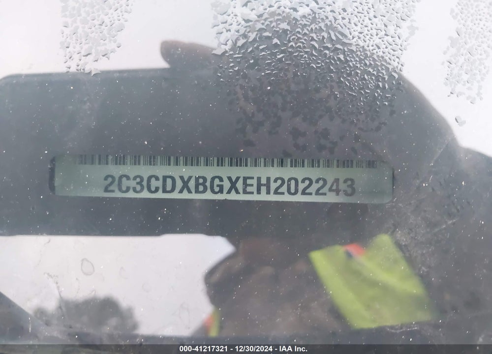 2014 DODGE CHARGER SE VIN: 2C3CDXBGXEH202243