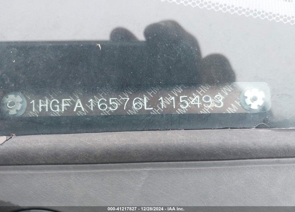 2006 HONDA CIVIC LX VIN: 1HGFA16576L115493