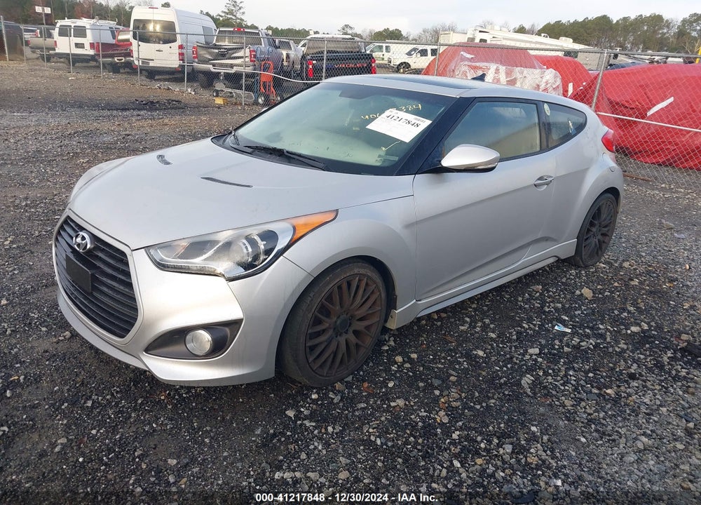 2013 HYUNDAI VELOSTER TURBO W/BLACK VIN: KMHTC6AE6DU101183
