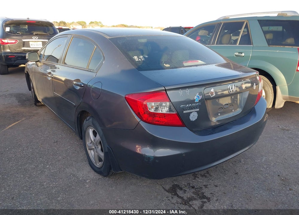2012 HONDA CIVIC NATURAL GAS VIN: 19XFB5F59CE003589