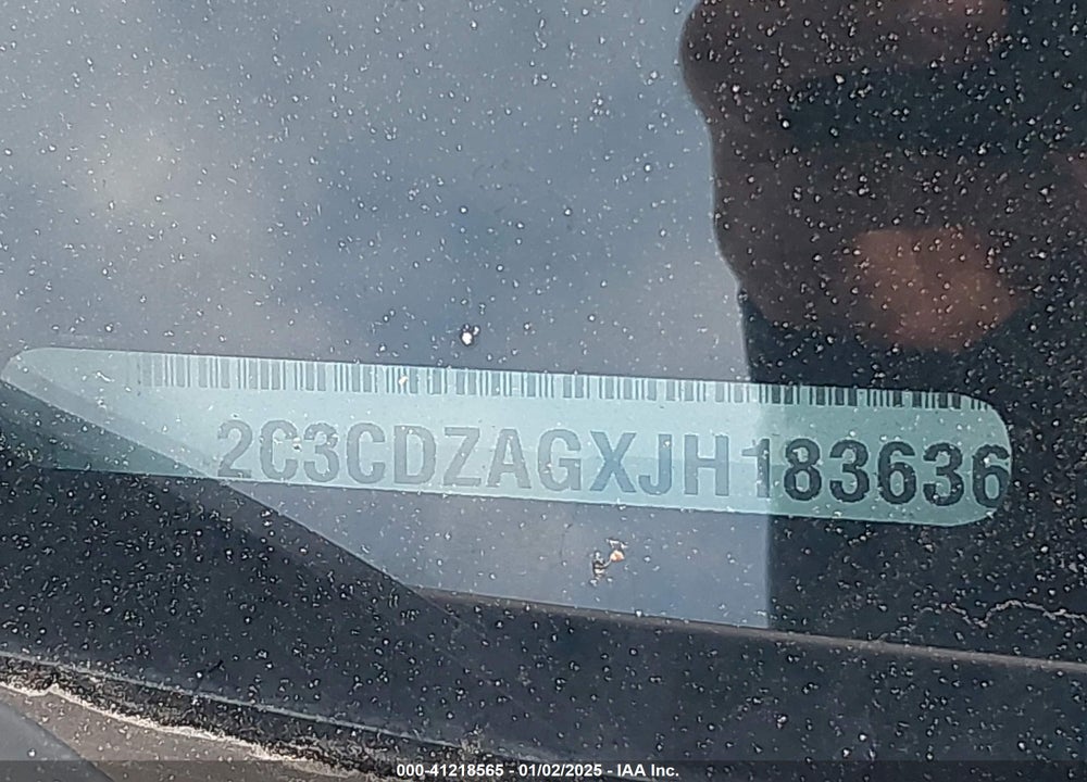2018 DODGE CHALLENGER VIN: 2C3CDZAGXJH183636