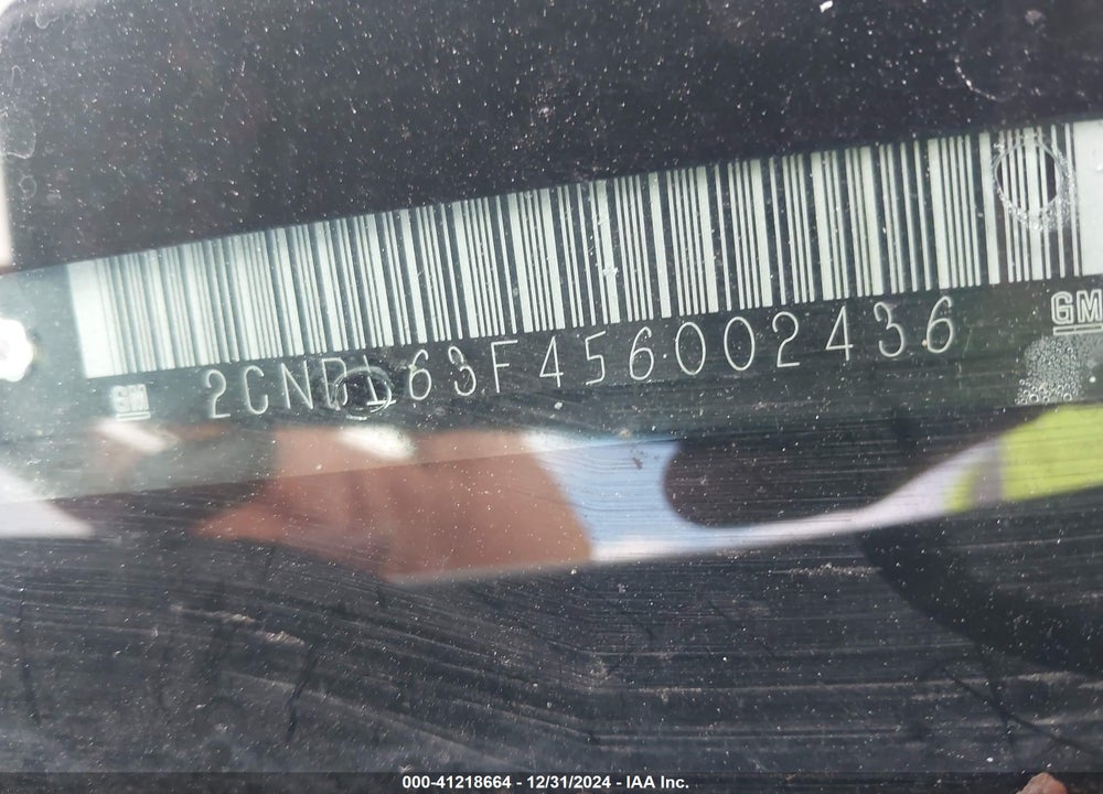 2005 CHEVROLET EQUINOX LT VIN: 2CNDL63F456002436