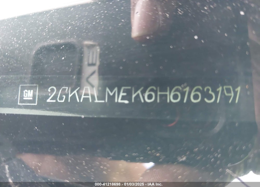 2017 GMC TERRAIN SLE-1 VIN: 2GKALMEK6H6163191