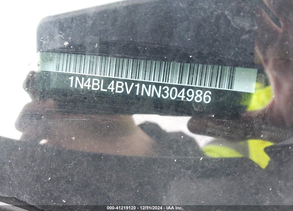 2022 NISSAN ALTIMA VIN: 1N4BL4BV1NN304986