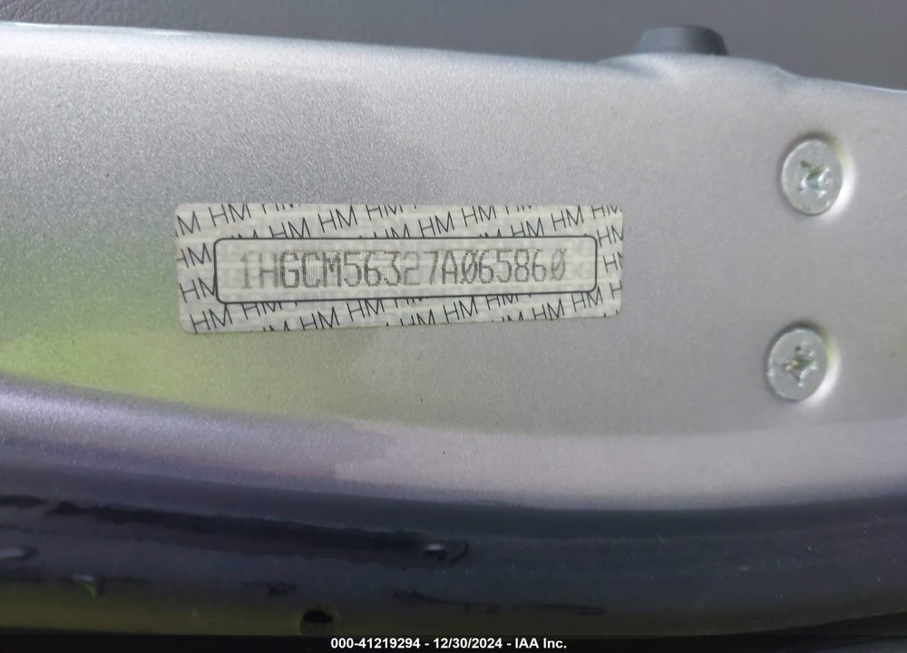 2007 HONDA ACCORD SE VIN: 1HGCM56327A065860