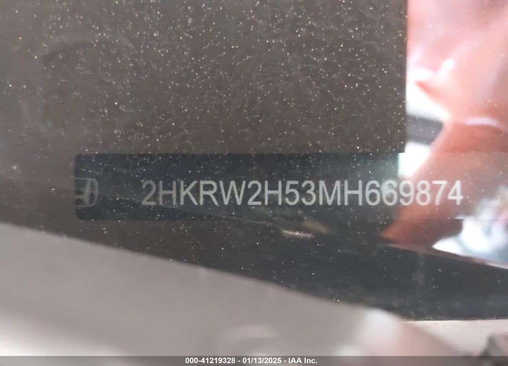 2021 HONDA CR-V AWD EX VIN: 2HKRW2H53MH669874