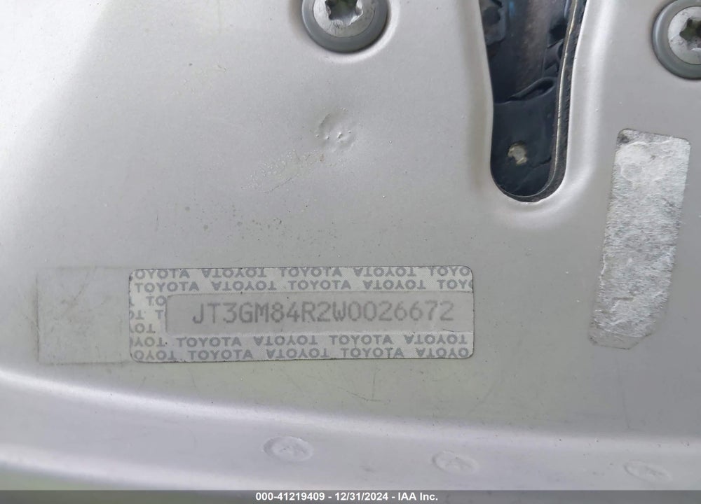 1998 TOYOTA 4RUNNER VIN: JT3GM84R2W0026672