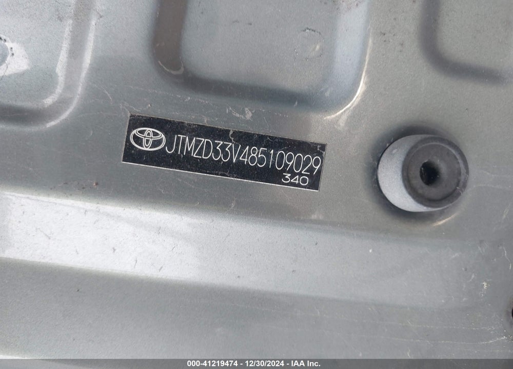 2008 TOYOTA RAV4 VIN: JTMZD33V485109029