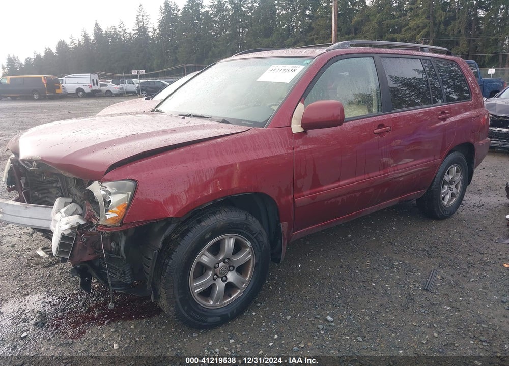 2005 TOYOTA HIGHLANDER V6 VIN: JTEGP21A050068749