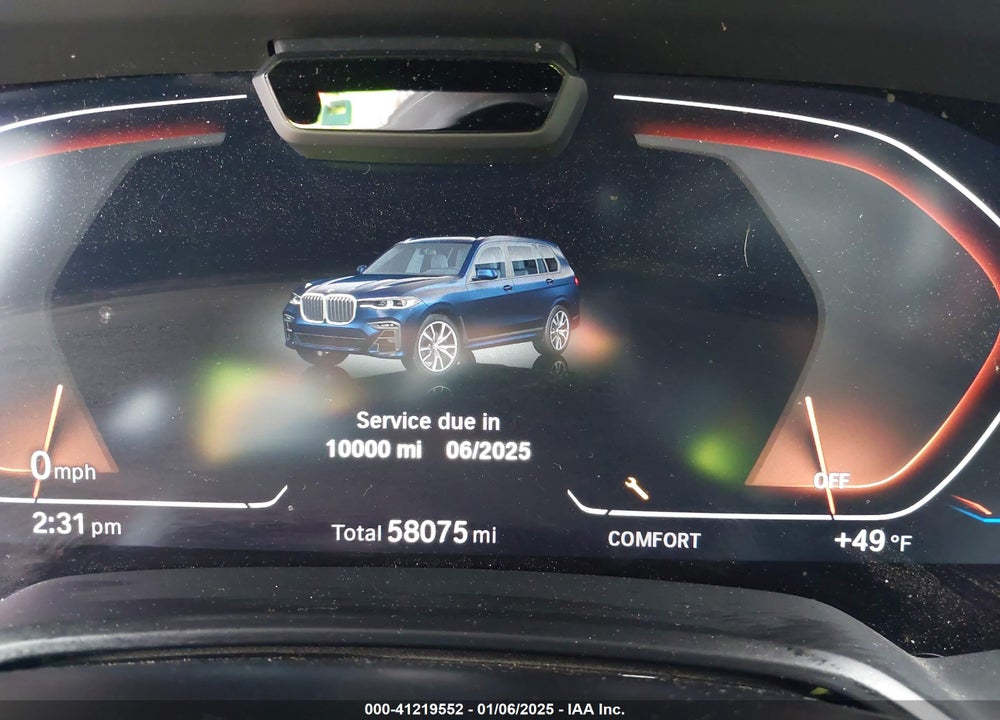 2021 BMW X7 XDRIVE40I VIN: 5UXCW2C00M9E43416