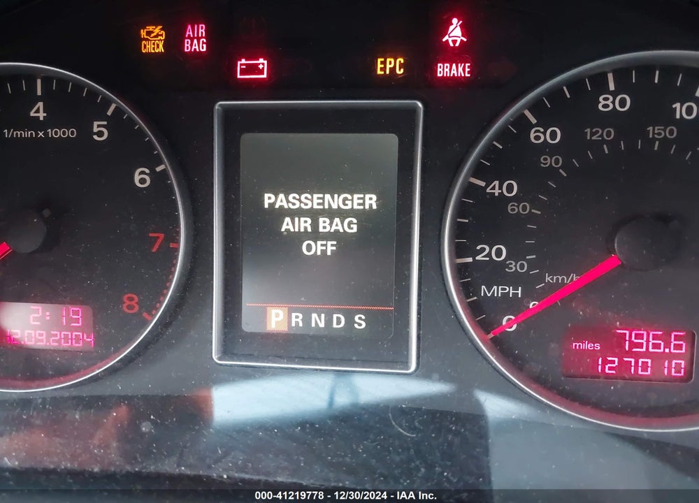 2005 AUDI A4 2.0T VIN: WAUAF68E85A500444