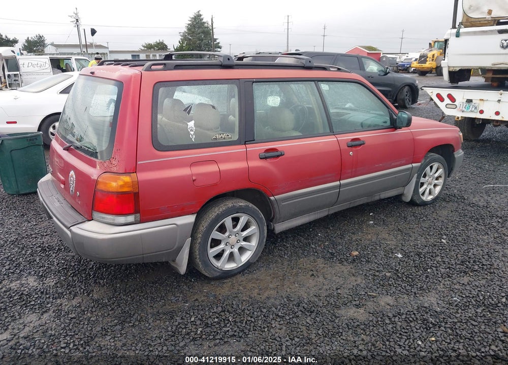 2000 SUBARU FORESTER S VIN: JF1SF6551YH722398