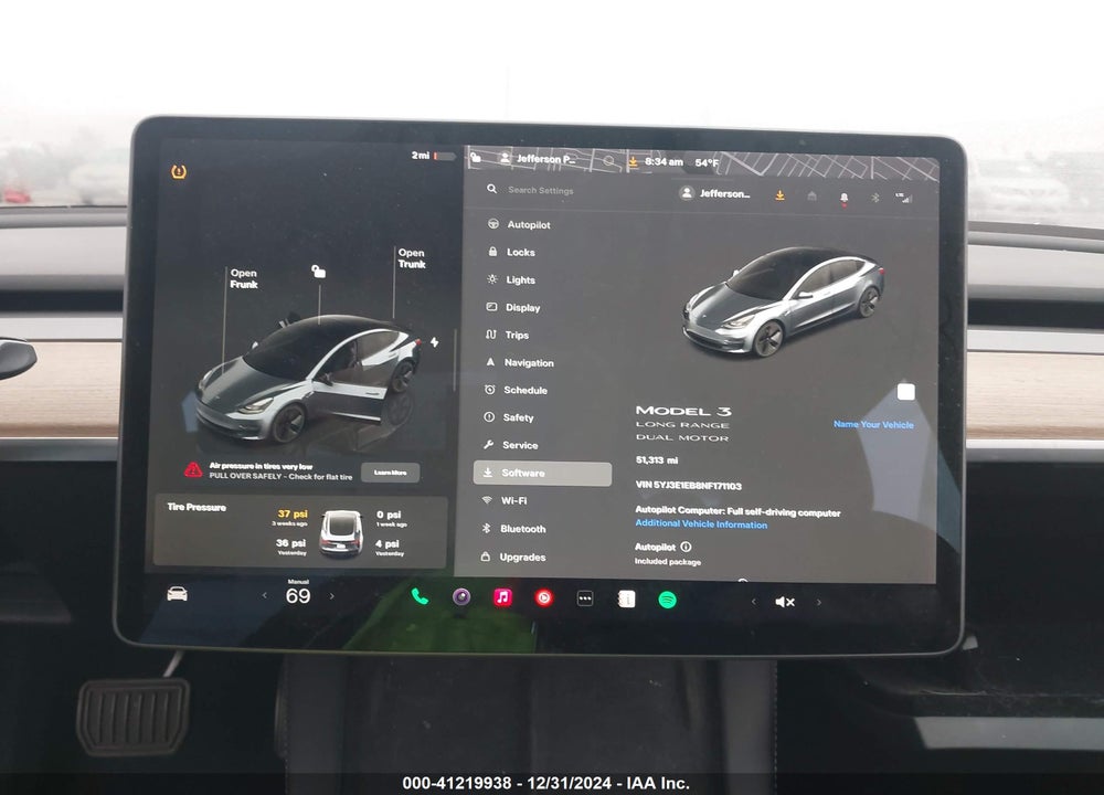 2022 TESLA MODEL 3 LONG RANGE DUAL MOTOR ALL-WHEEL DRIVE VIN: 5YJ3E1EB8NF171103