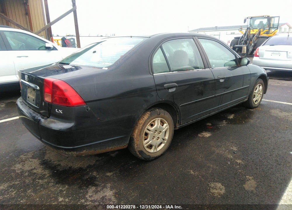 2001 HONDA CIVIC LX VIN: 1HGES15581L073483