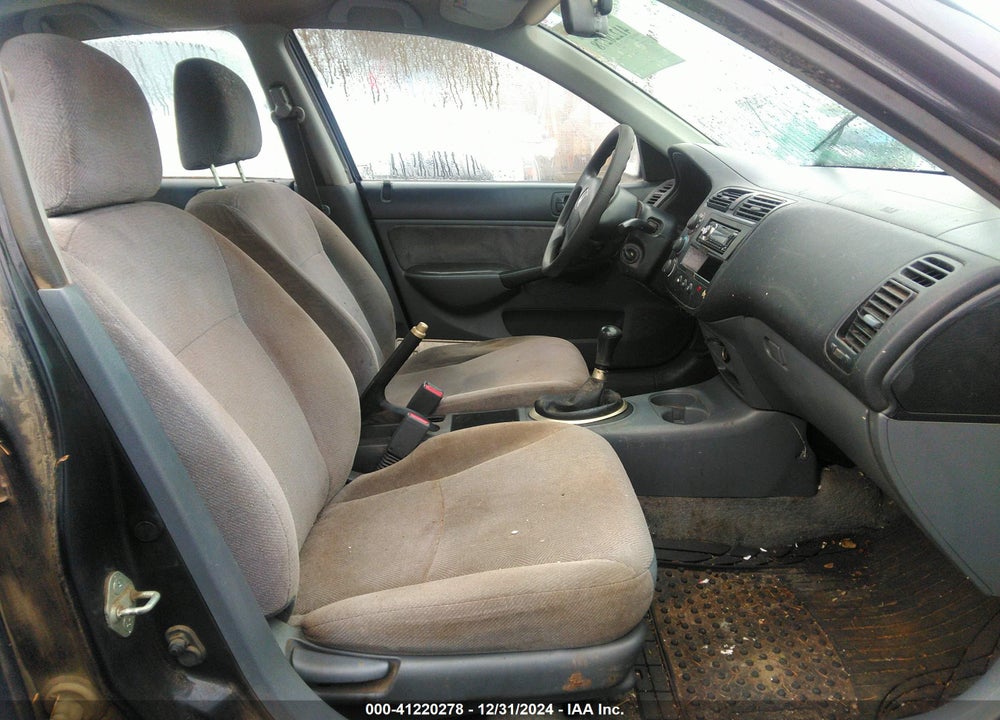2001 HONDA CIVIC LX VIN: 1HGES15581L073483