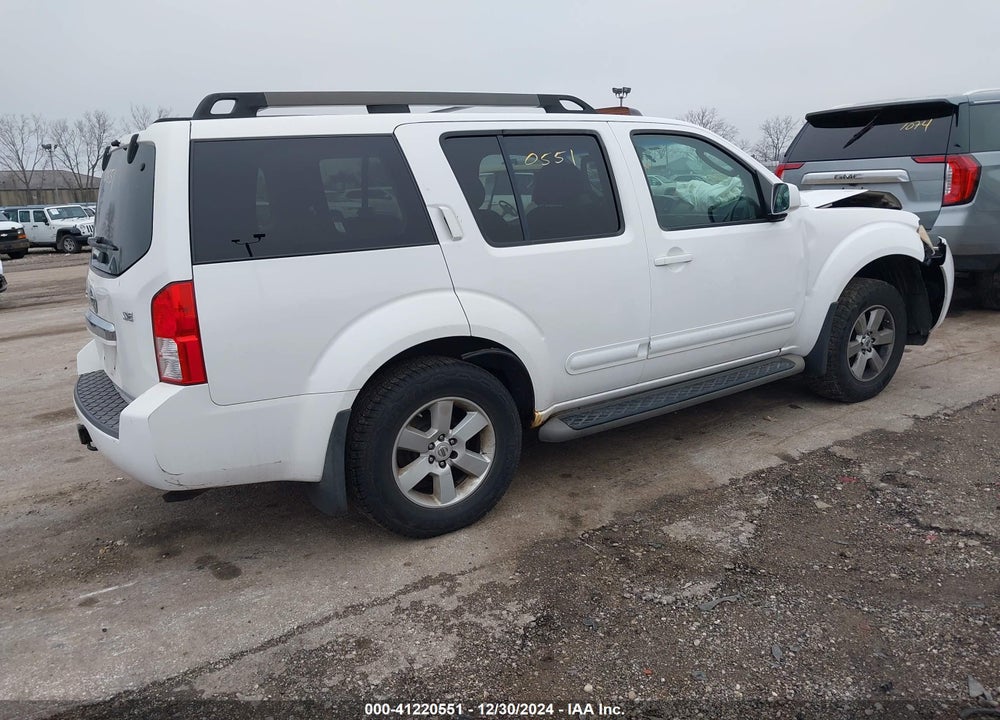 2008 NISSAN PATHFINDER SE VIN: 5N1AR18B48C606896