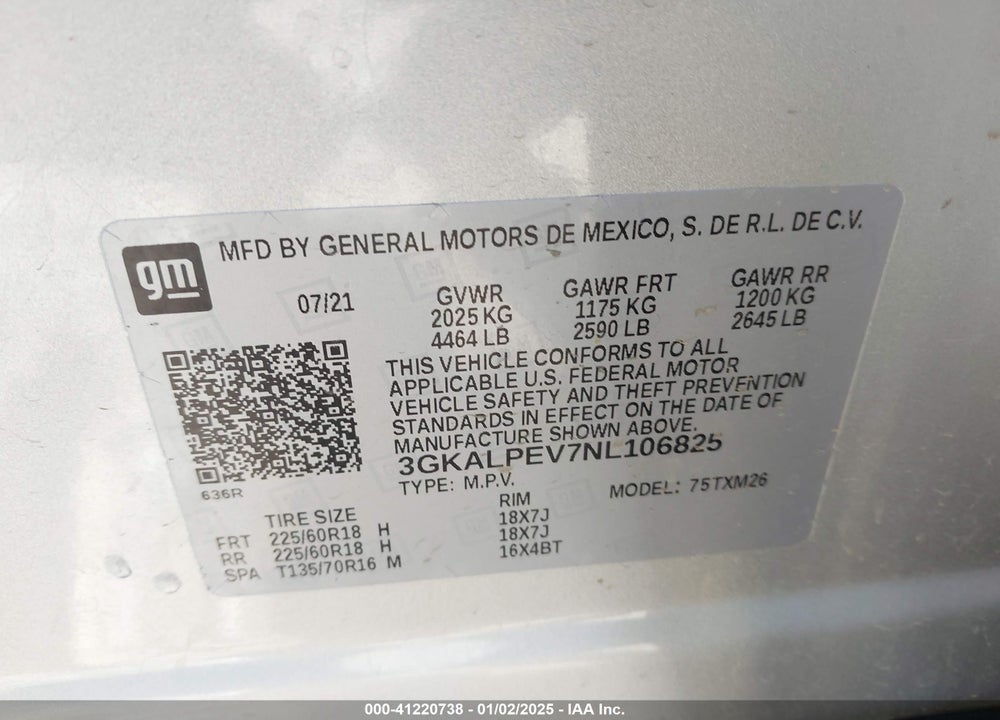 2022 GMC TERRAIN FWD SLT VIN: 3GKALPEV7NL106825
