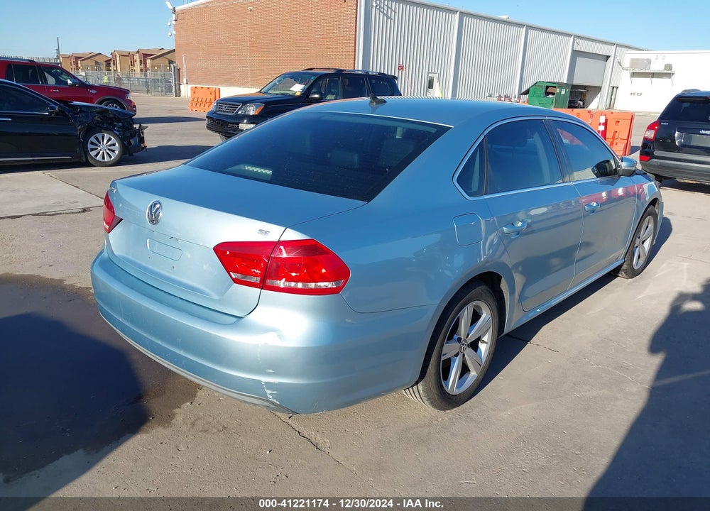 2012 VOLKSWAGEN PASSAT VIN: 1VWBP7A39CC079951