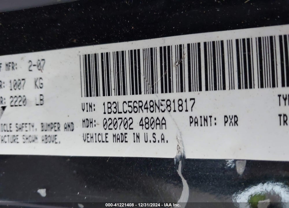 2008 DODGE AVENGER SXT VIN: 1B3LC56R48N581817