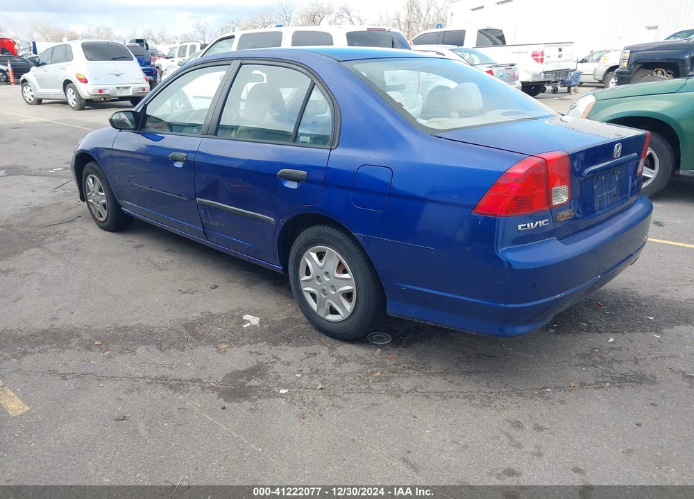 2005 HONDA CIVIC VP VIN: 1HGES16395L005678